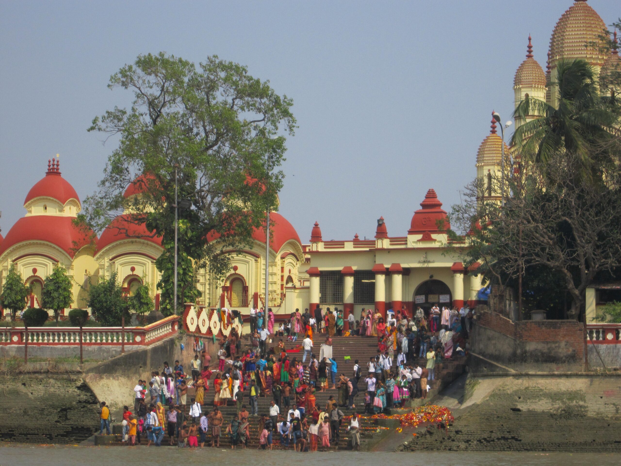 The bathing ghat of Dakshineswar Kali Temple on the Hooghly