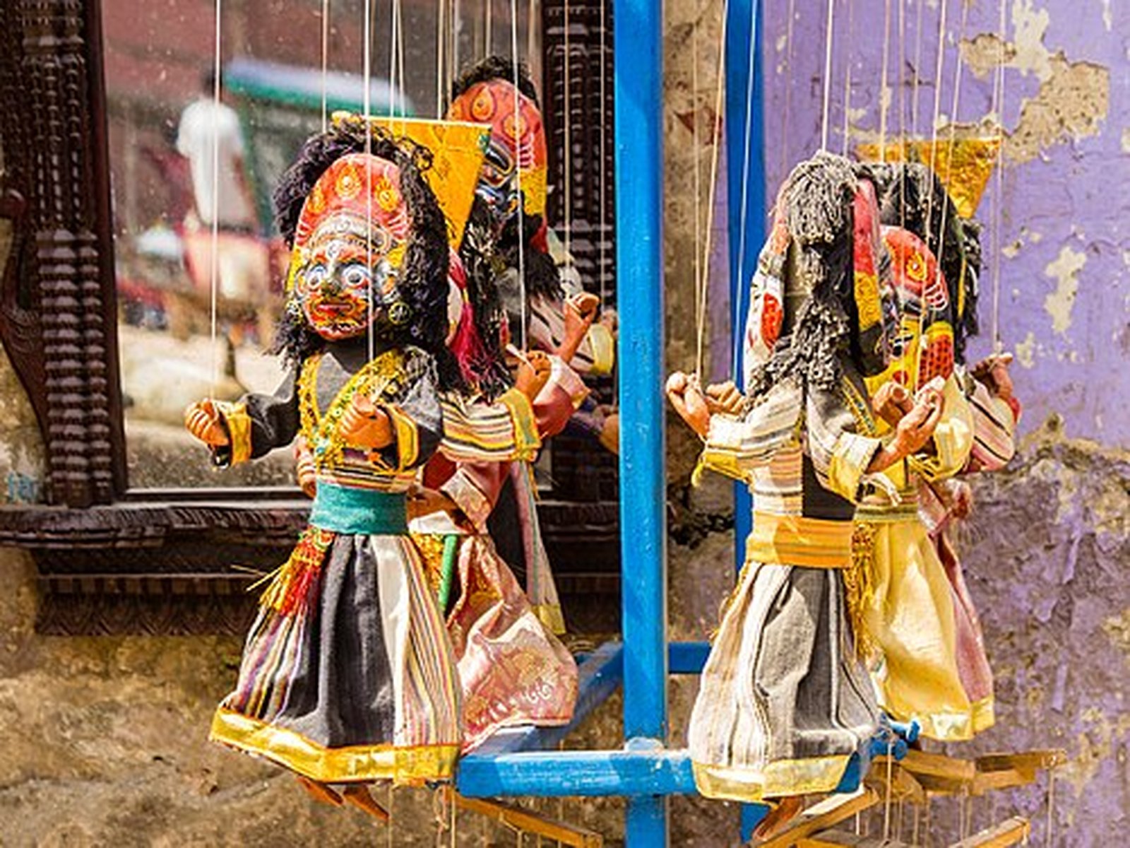 Colourful kathputli string puppets of Rajasthan