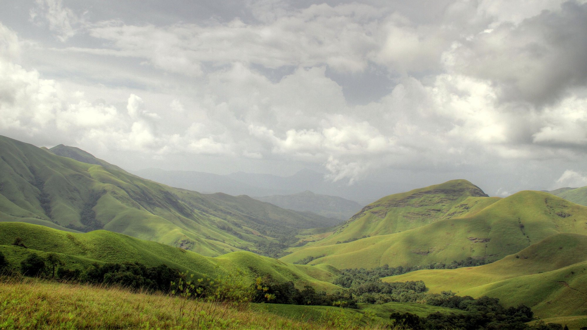 Clouds drifting over the valleys of Kudremukh