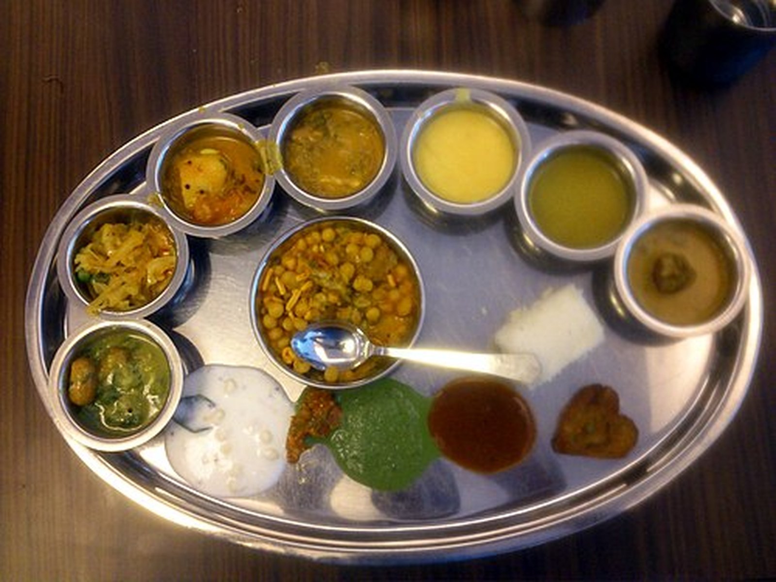 Budget Rajasthani thali with dal, sabzi and rotis