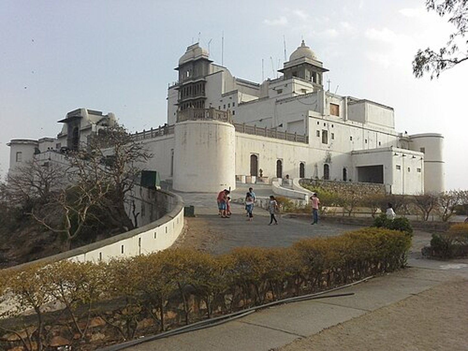 Sajjangarh Monsoon Palace in daylight on Bansdara hill above Udaipur