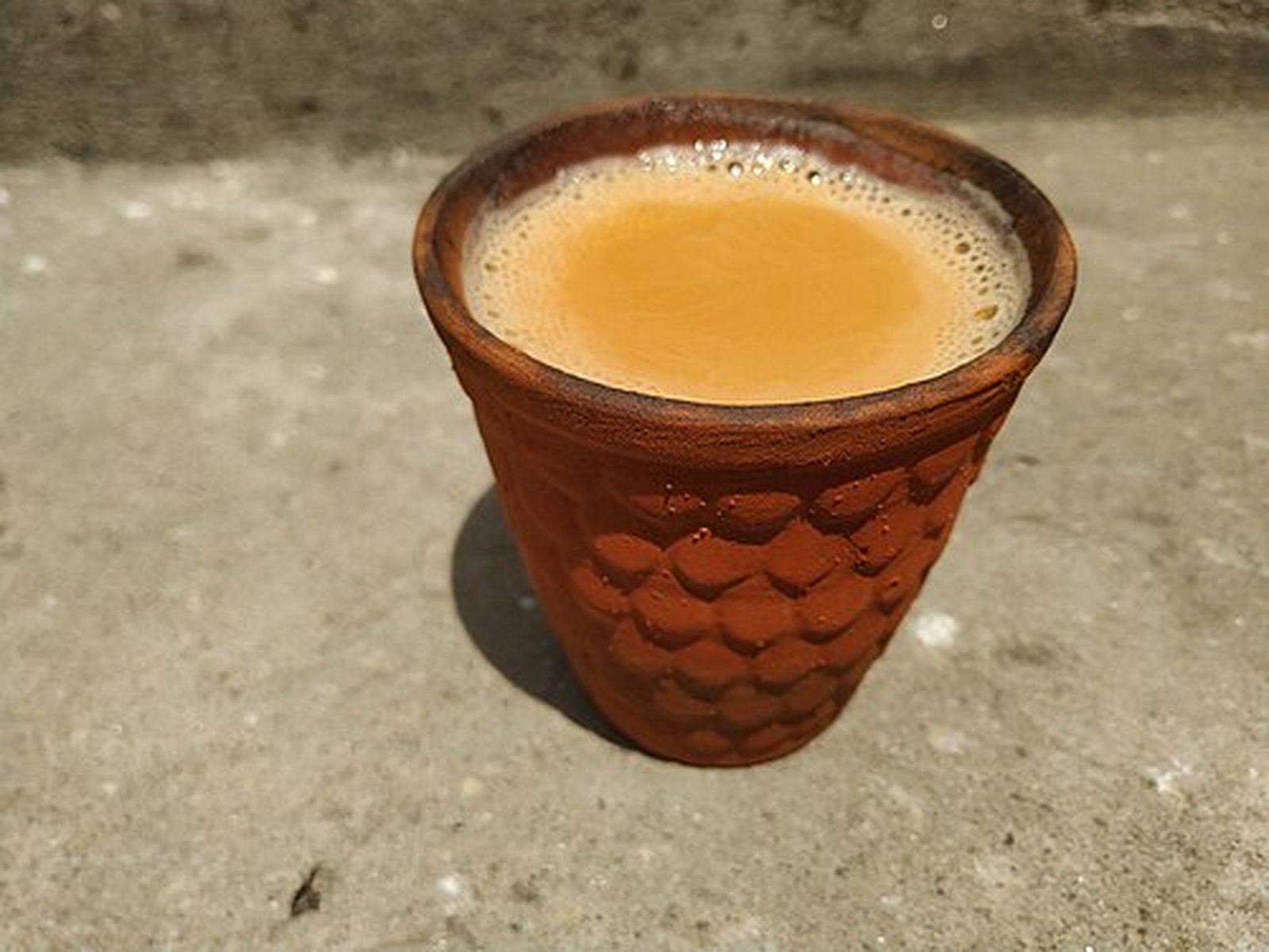 Masala chai served in a clay kulhad